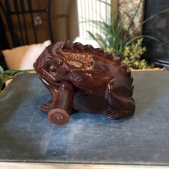 Thai Wooden Frog Carved Handcrafted, Thailand - Picture 9 of 9